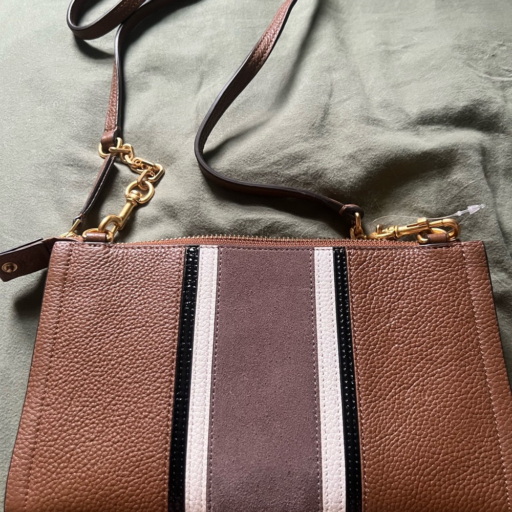 New! Tory Burch Carson stripe crossbody - Picture 4 of 5